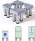 Washer and Dryer Stands, 12 Feet Adjustable Appliance Base for Washing Machine Dryers Refrigerator, Height 20cm