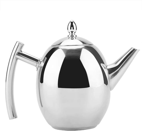 Stainless Steel Teapot, Metal Tea Kettle with Removable Infuser, Coffee Maker for Loose Tea (1500ML)