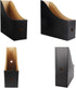 Black Magazine Holder (2 Pack), 10.6'' H × 10.2'' L × 3.5'' W, Magazine File Holder for Home, Office, Desk Storage Box