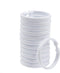 Qulable Shower Curtain Rings 12 Pack Plastic O-Shaped Hooks Glide Easily on Bathroom Shower Rod White