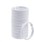 Qulable Shower Curtain Rings 12 Pack Plastic O-Shaped Hooks Glide Easily on Bathroom Shower Rod White