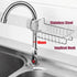 iPstyle Kitchen Sink Caddy Organizer, Over Faucet Sponge Holder, Stainless Steel Hanging Drain Rack for Scrubbers, Soap