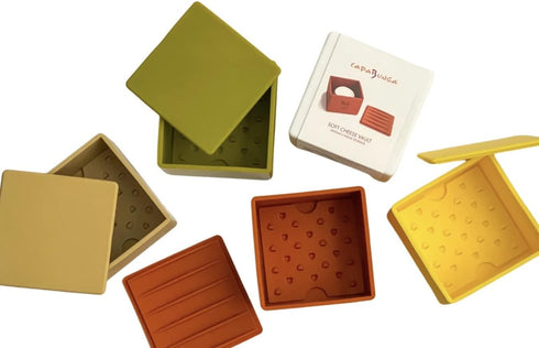5x5x3.5 CapaBunga Cheese Vault for Soft Cheese - Reusable Artisan Cheese Storage Container for Fridge - Food Grade