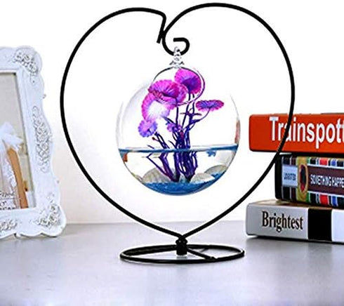 Archi Heart-Shaped Ornament Display Stand, 4 Pack Iron Pothook for Hanging Glass Terrarium (Heart)