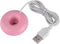 Mini Donut USB Humidifier, Portable Atomization Spray Humidifier for Home Office Car (Roseate)