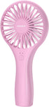 TriPole Mini Handheld Fan, Battery Operated, Portable, Speed Adjustable, USB Rechargeable, Pink for Kids, Women, Men,