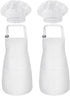 2 Pack Kids Chef Apron and Hat - Adjustable Kitchen Cooking Apron with Two Pockets for Boys and Girls