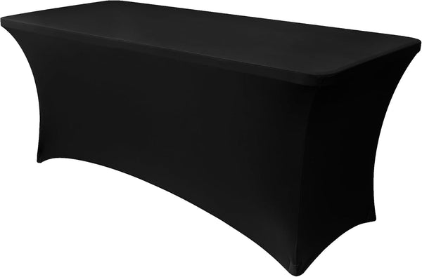 Obstal Spandex Table Cover, 6ft Fitted Rectangular Tablecloth for Birthday Party, Wedding Banquet (72L x 30W Inch)