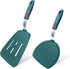 Silicone Spatula Set of 2 - Tenta Kitchen Slotted Angle Spatula, Round Pancake Spatula, Heat Resistant