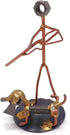 Man's Best Friend Collectible Handmade Metal Art Figurine, Unique Desk Accessories and Office Décor for Dog Lovers