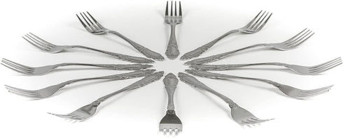 DecorRack 12pcs Dinner Forks, Stainless Steel Flatware, 7.5 Inches, Dishwasher Safe