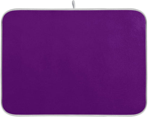 Deep Purple Dish Drying Mat for Kitchen Counter, 18 x 24 Inch Absorbent Microfiber Dry Dishes Pad for Decor