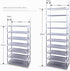 Generic 63" 10-Floor Closet, The Large Shoe Rack Large with dust Cover Shoe Rack with Covers on The Non-Woven Shoe
