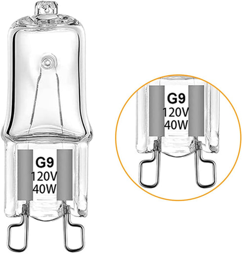 SDTC Tech 6 Pack Halogen Light Bulb for Whirlpool Microwave Oven, G9 120V 40W Compatible with KitchenAid