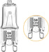 SDTC Tech 6 Pack Halogen Light Bulb for Whirlpool Microwave Oven, G9 120V 40W Compatible with KitchenAid