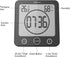 BALDR Digital Shower Clock with Timer - Black, Water-Resistant Countdown Timer Clock for Shower, Bathroom