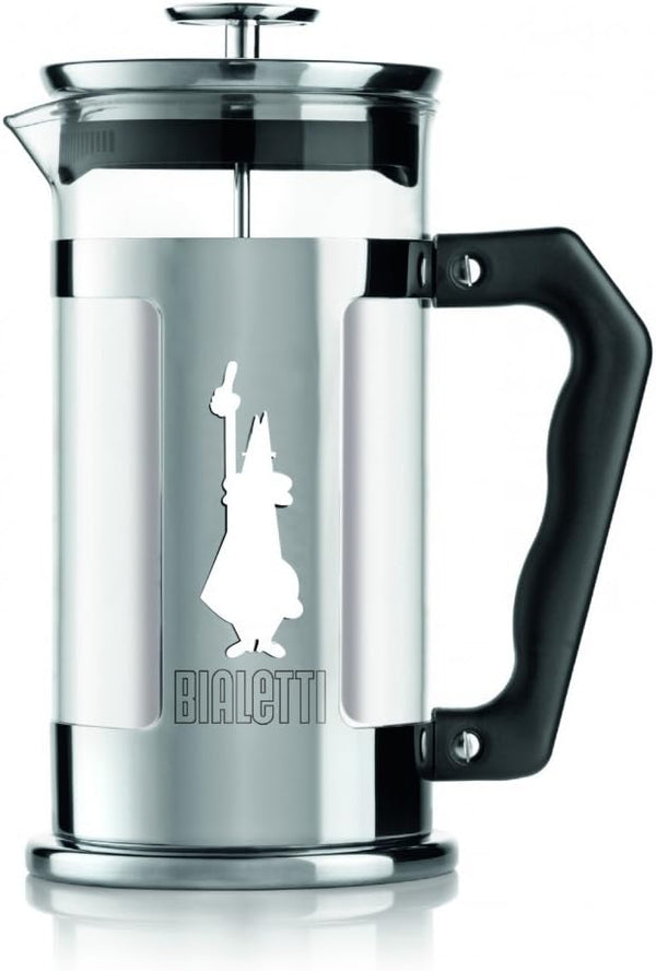 Bialetti French Press Coffee Maker, 8 Cup, Stainless Steel Preziosa