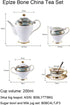 YBK Tech Euro Style Bone China Cup & Saucer Set, Ceramic Tea Coffee Cup for Home Kitchen