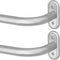 2 Pack Silver Wrap Around Curtain Rod, Heavy Duty Blackout Curtain Rods