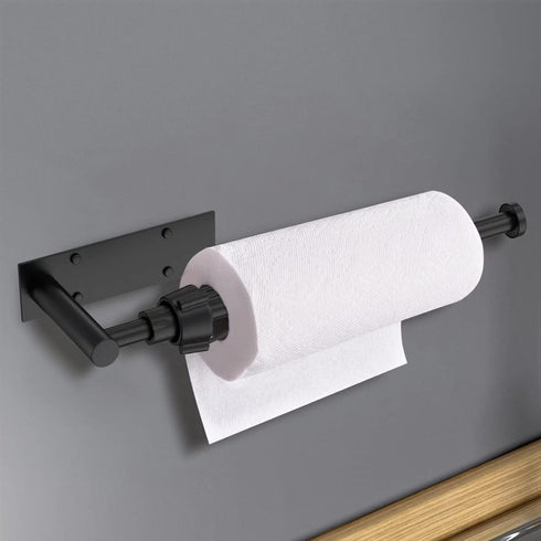 SUS304 VAEHOLD Self Adhesive Paper Towel Holder Under Cabinet Mount, Wall Mounted Paper Towel Roll Holder with Damping