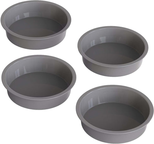 Set of 4 Silicone 5 Inch Round Cake Pans, Nonstick Smash Cake Pans for Baking Small Cakes
