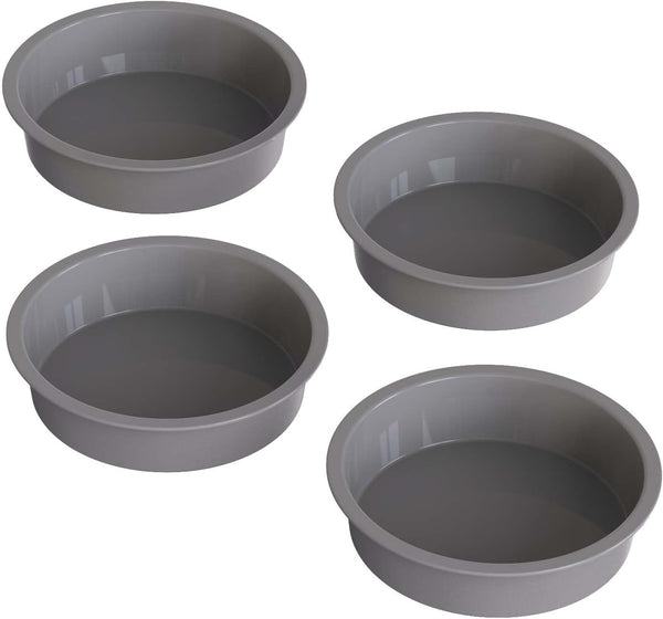 Set of 4 Silicone 5 Inch Round Cake Pans, Nonstick Smash Cake Pans for Baking Small Cakes