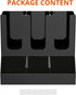 Richboom Cup and Lid Organizer, 6 Compartments with 2 Removable Dividers for Coffee Station - Black Countertop Caddy