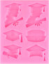 Nurse Graduation Themed Silicone Mold for DIY Cake Decoration, Doctor Nurse Grad Hat Fondant Molds, Cupcake Topper,