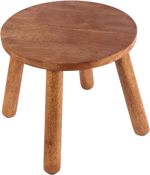 zaowofires Round Solid Wooden Step Stool Garden Stool10''H,Plant Stool Wood Legs Detachable for