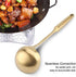 Stainless Steel Soup Ladle Spoon - Big Kitchen Spatula Turner Cooking Tool with Comfortable Grip (Gold)
