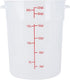 Restaurantware-Met Lux 22 Quart Food Storage Container - Translucent Storage Container with Red Volume Markers