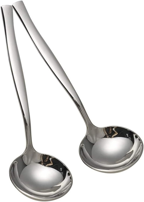 Idotry 2-Piece Stainless Steel Gravy Soup Spoon, Small Ladle for Gravy and Soup