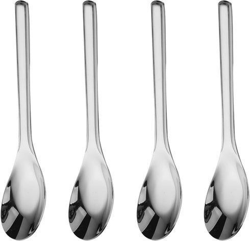Thick Heavyweight Dinner Soup Spoons, Stainless Steel Tablespoons, 7.1 Inches, Set of 4, Heavy Duty Asian Spoons