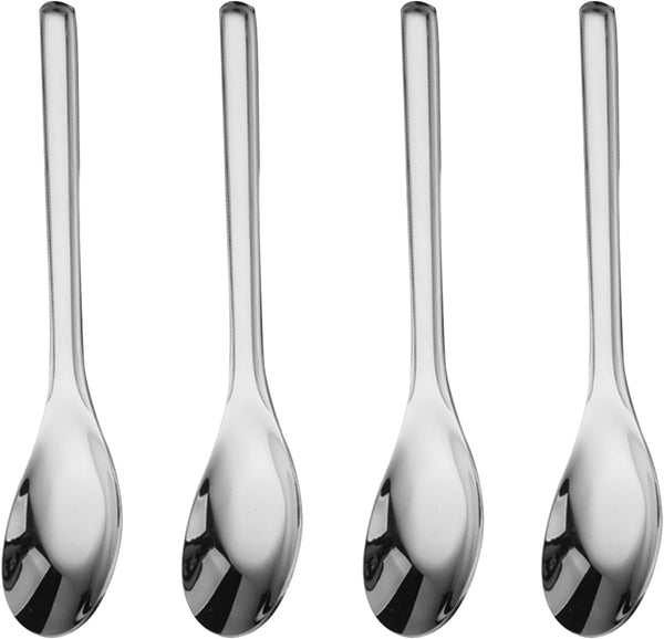 Thick Heavyweight Dinner Soup Spoons, Stainless Steel Tablespoons, 7.1 Inches, Set of 4, Heavy Duty Asian Spoons