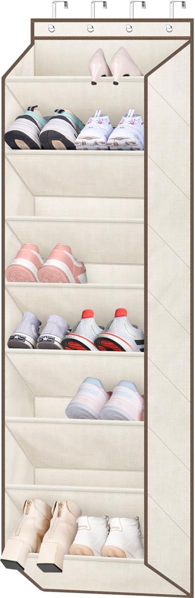 SLEEPING LAMB Over The Door Shoe Organizer for Closet with Large Deep