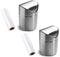 ZHOUWHJJ 2 Packs Mini Countertop Brushed Stainless Steel Swing Lid Trash Can