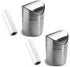 ZHOUWHJJ 2 Packs Mini Countertop Brushed Stainless Steel Swing Lid Trash Can