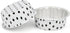 Beasea Disposable Ramekins with Lids, 50 Pack Black Dot in White Aluminum Foil Cups for Party, Wedding, Birthday