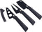 Kuhn Rikon COLORI+ Non-Stick Cheese Knife Set with Safety Sheaths, Set of 3, Black
