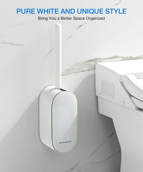 OSCIOSS Set Toilet Bowl Brush and Holder, Toilet Brush with Ergonomic Design, Compact Size, Durable Bristles, RV Toilet