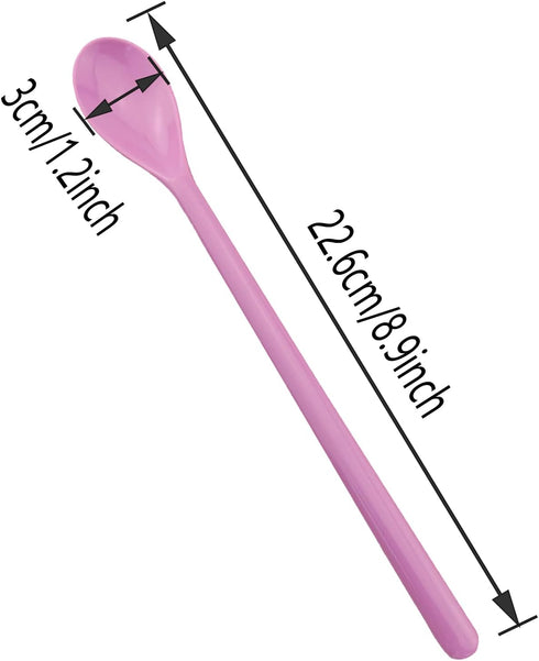 4PCS Long Handle Mixing Spoons, 8.9 Inch Coffee Spoons for Iced Tea, Ice Cream Sundae, Cocktail