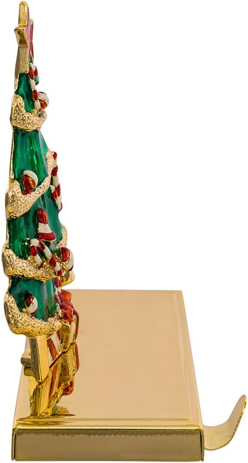 Kurt Adler Zinc Christmas Tree Stocking Holder Decor