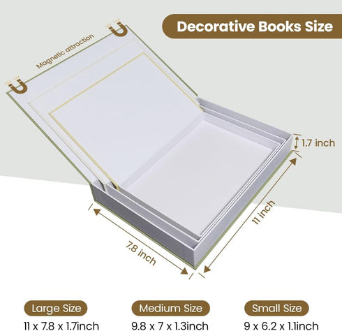 Set 3 Aesthetic Decorative Books - of Linen Fake Books Enhance Your Coffee Table, Home Decor, Living Room, Bookshelf