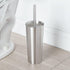 Set mDesign Slim Metal Toilet Brush - Modern Freestanding Holder for Bathroom - Practical With Rust-Resistant Finish
