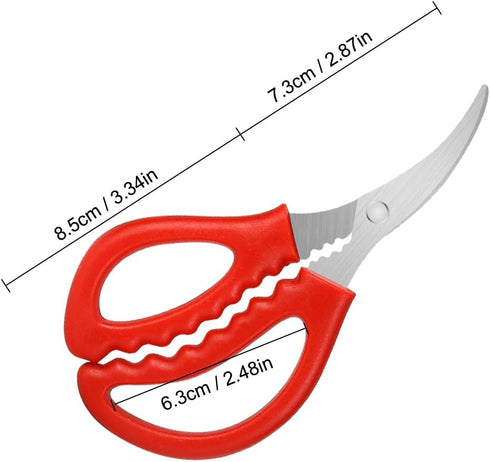 Calary 8Pcs Seafood Scissors, Multifunctional Crab Leg Crackers and Tools for Seafood