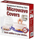 5 Piece Ventilated Microwave Covers, Adjustable Steam Vents, BPA Free Mixed Sizes for Large & Small Food Plates
