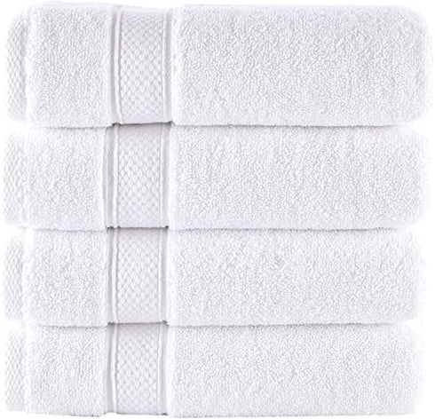 NOVA Luxury Linen - Hotel Quality Turkish Towel Set for Bathroom (4