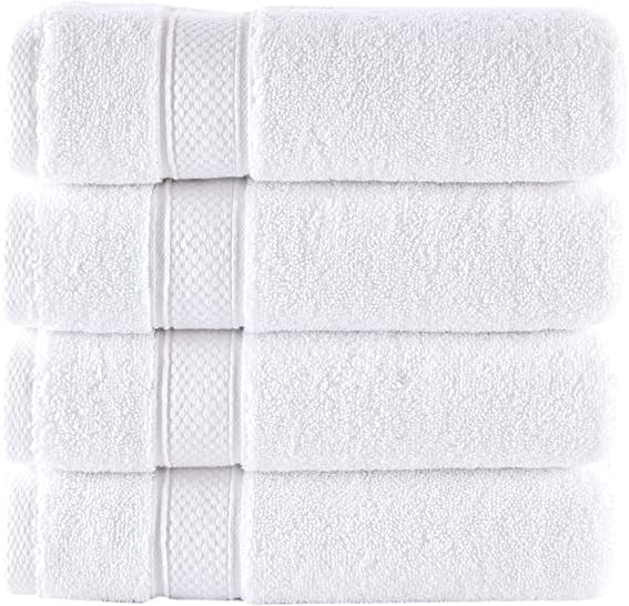 NOVA Luxury Linen - Hotel Quality Turkish Towel Set for Bathroom (4