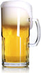 BaveL Style Extra Large Beer Mug, 34 Ounce Glass Mug with Handle, One Liter German Beer Stein