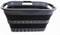 SAMMART 30L (8 Gallon) Collapsible Plastic Laundry Basket - Foldable Pop Up Storage Container (Grey/Black)